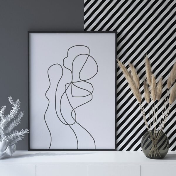 

Abstract Figure Graphic Unframed Painting, Multicolor