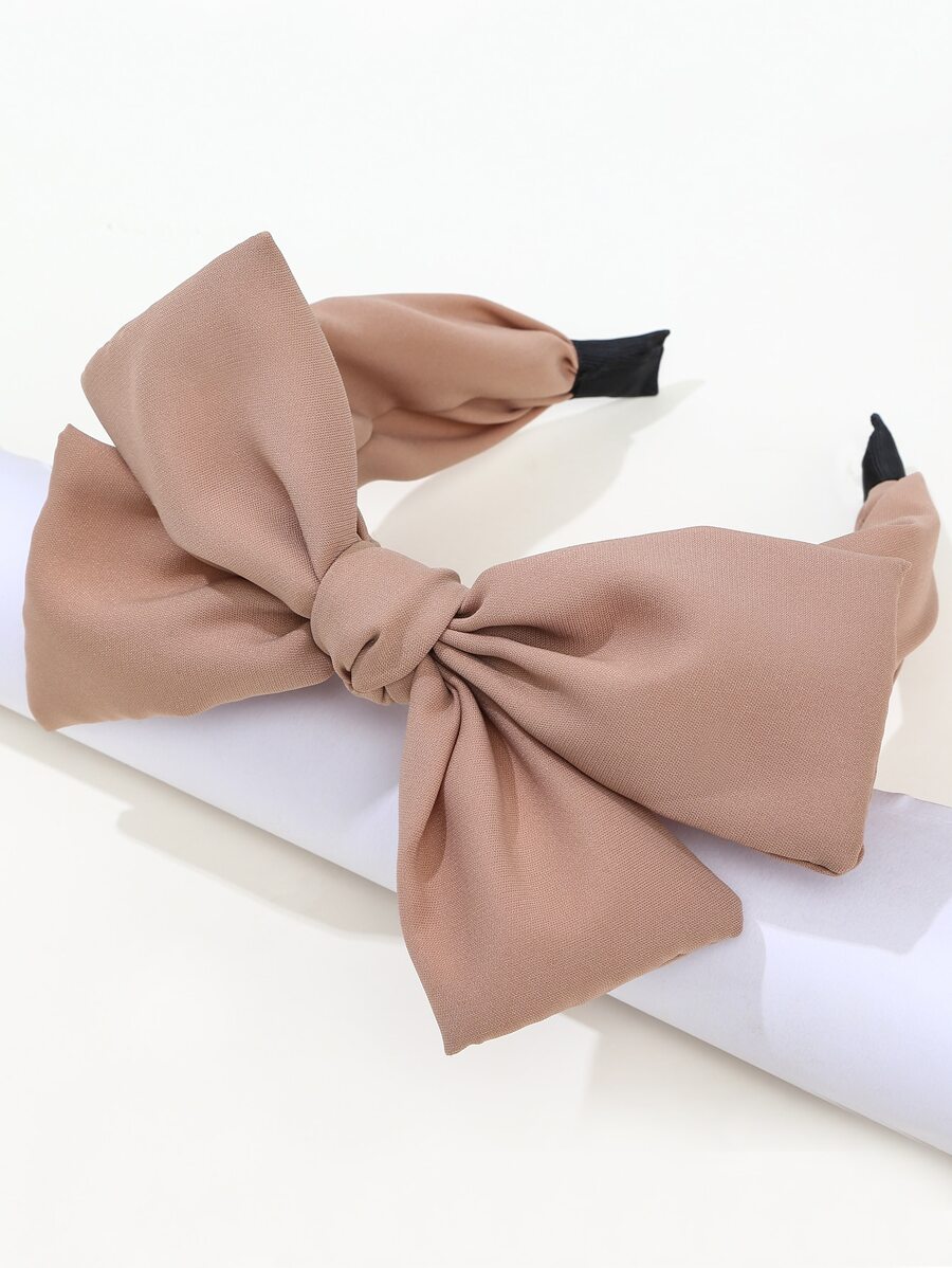 Cute Bow Decor Headband - Khaki - View 1