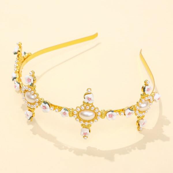 

Faux Pearl Decor Headband, Multicolor