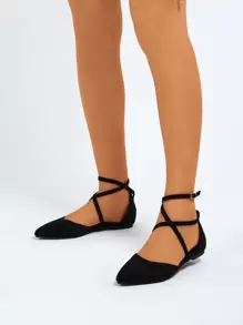 Minimalist Cross Strap Flats