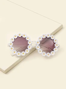 Kính râm trang trí hoa cho bé gái mới biết đi - Nhiều màu - Xem 1