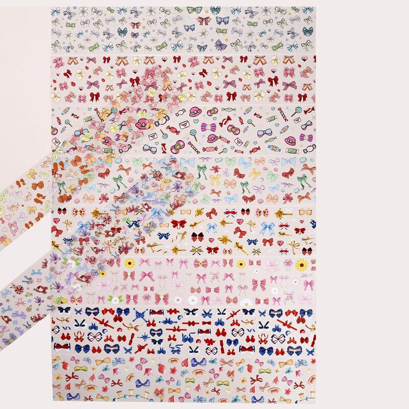 

10sheets Bow Pattern Nail Art Sticker, Multicolor