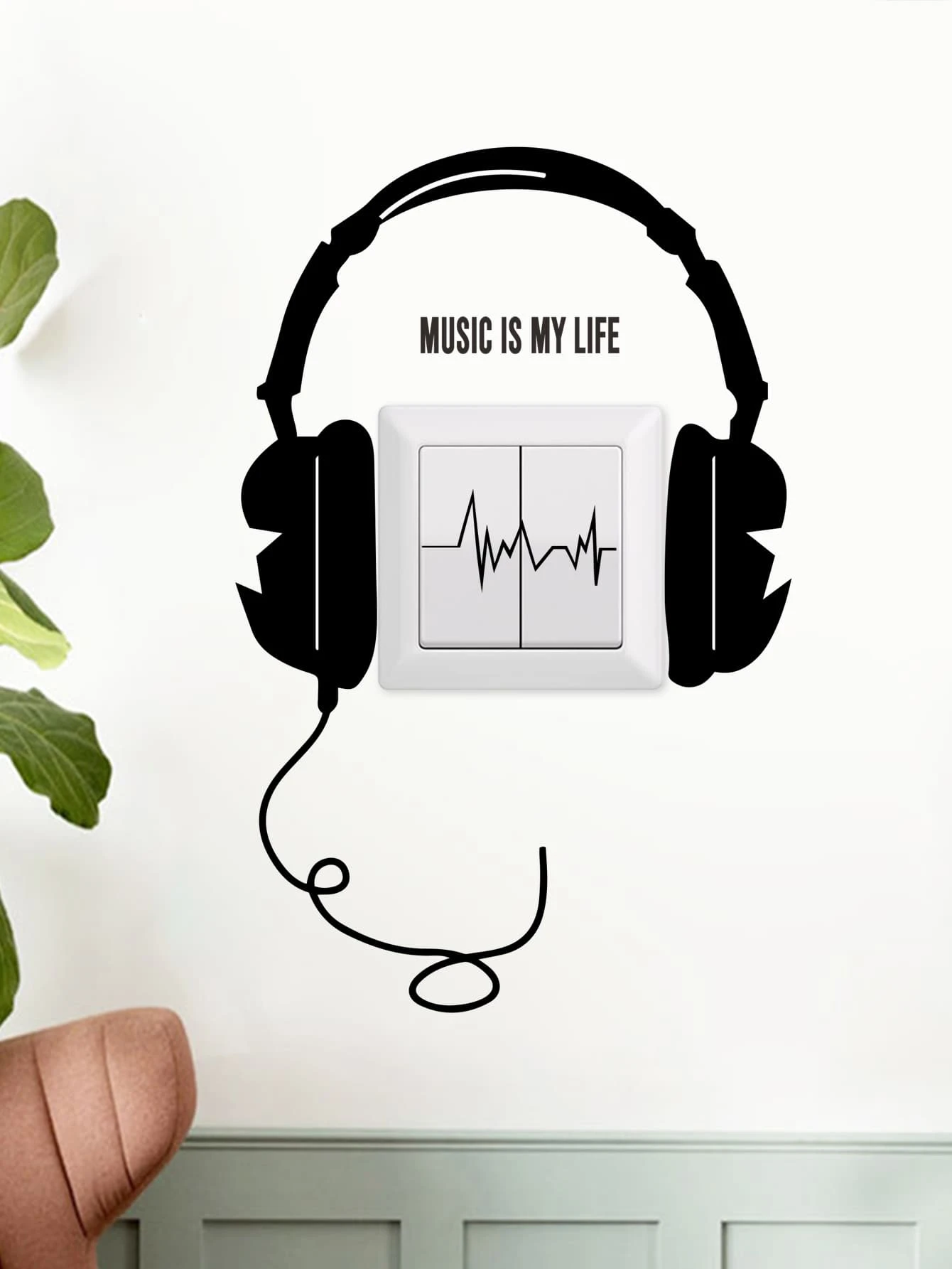 Tai nghe In công tắc đèn - màu đen - Xem 1