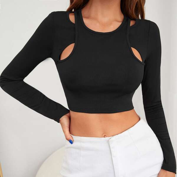 

2 In 1 Solid Top, Black