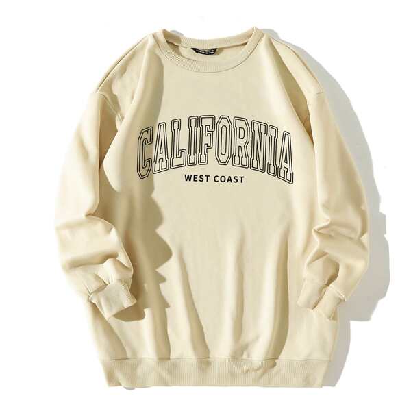 

Plus Letter Graphic Sweatshirt, Yellow