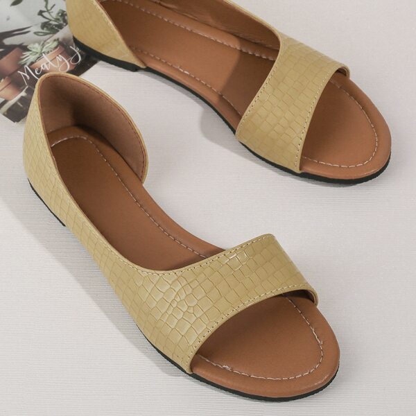 

Croc Embossed Slip On Sandals, Ginger