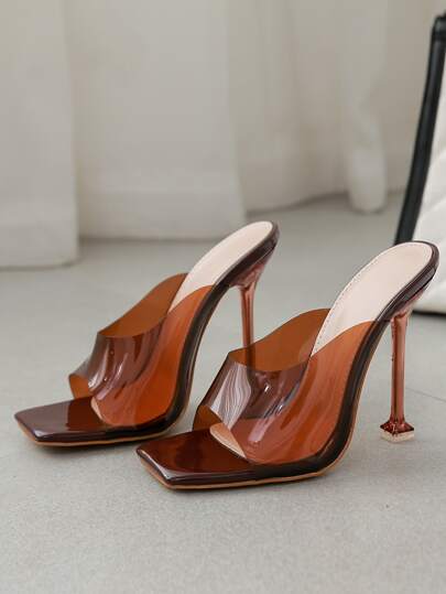 Spring/Summer Versatile Casual Square Toe Thin Heel Women Heeled Sandals