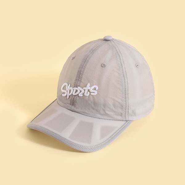 

Kids Letter Embroidered Baseball Cap, Grey