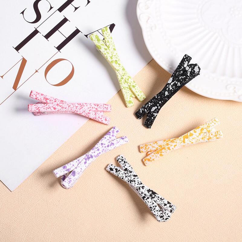 

2pcs Random Ink Print Hair Clip, Multicolor