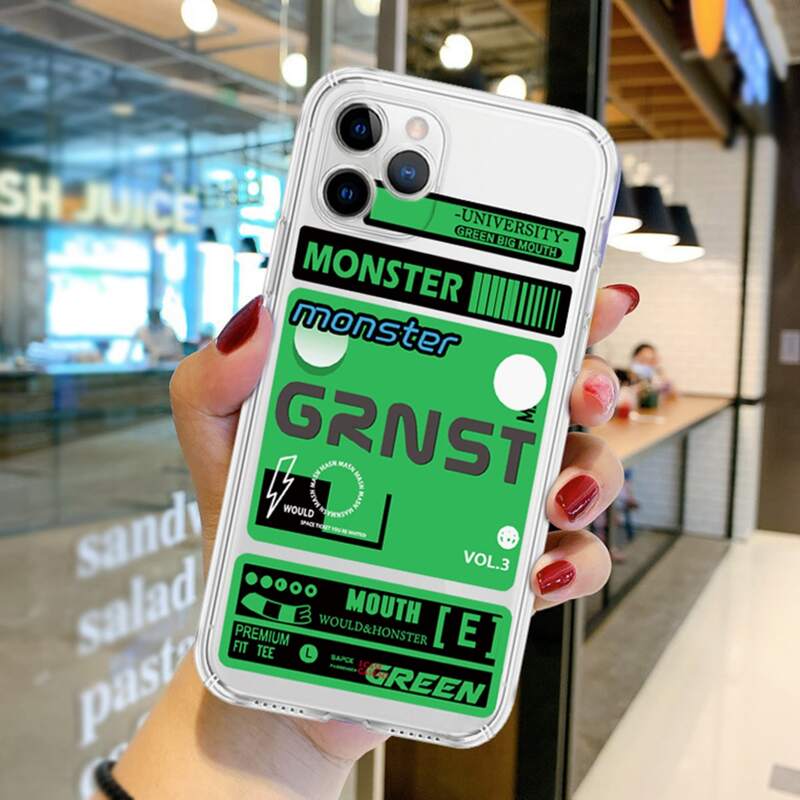 

Letter Graphic Phone Case, Green