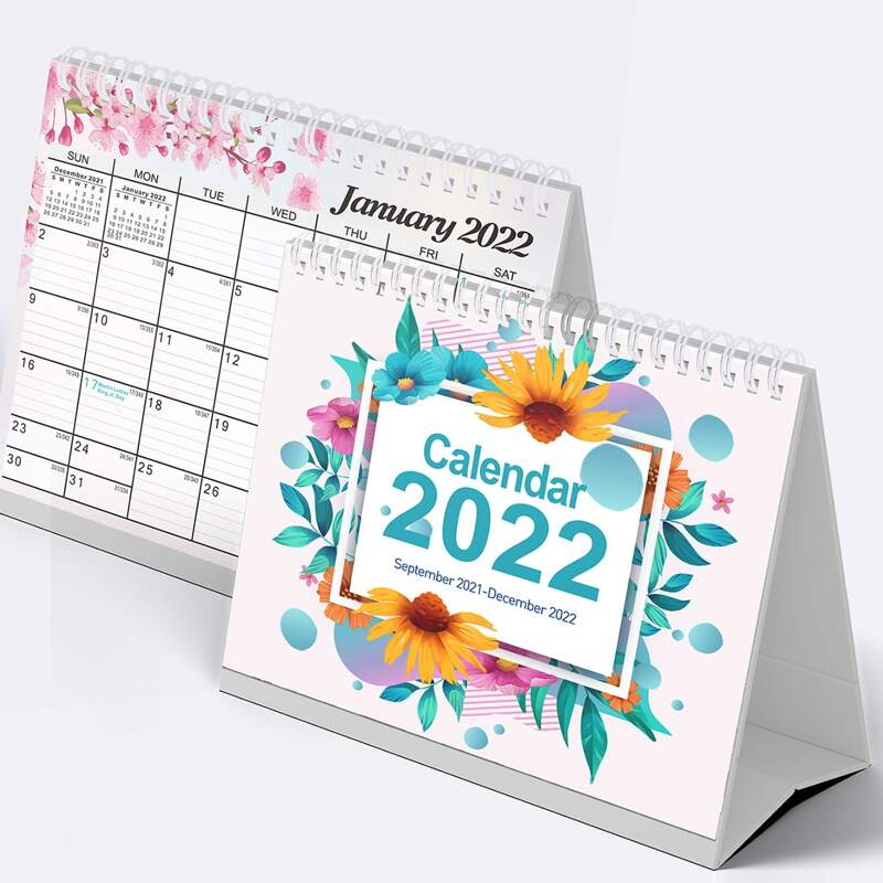 

1pc 2021-2022 Desktop Calendar, White