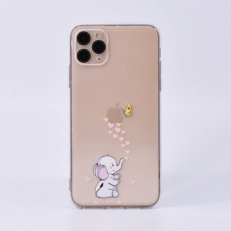 

1pc Cartoon Graphic Clear iPhone Case