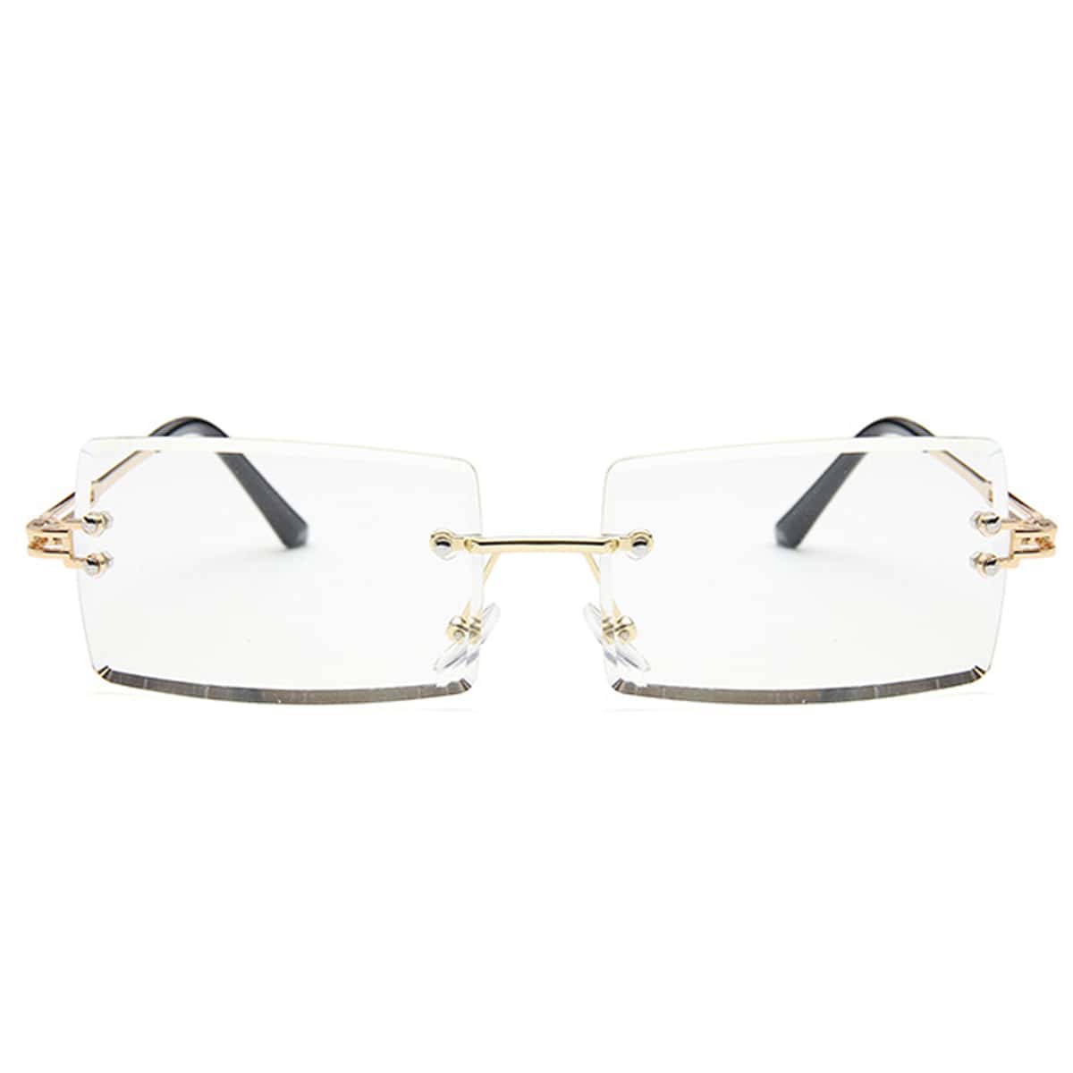 

Rimless Rectangle Frame Sunglasses