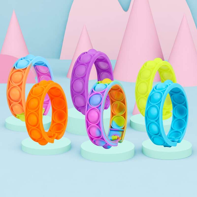 

2pcs Random Push Bubble Bracelet Toy, Multicolor