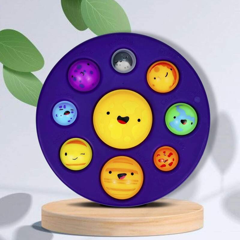 

1pc Cartoon Push Bubble Toy, Blue