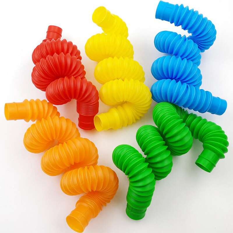 

1pc Random Color Adjustable Plastic Toy Pipe, Multicolor