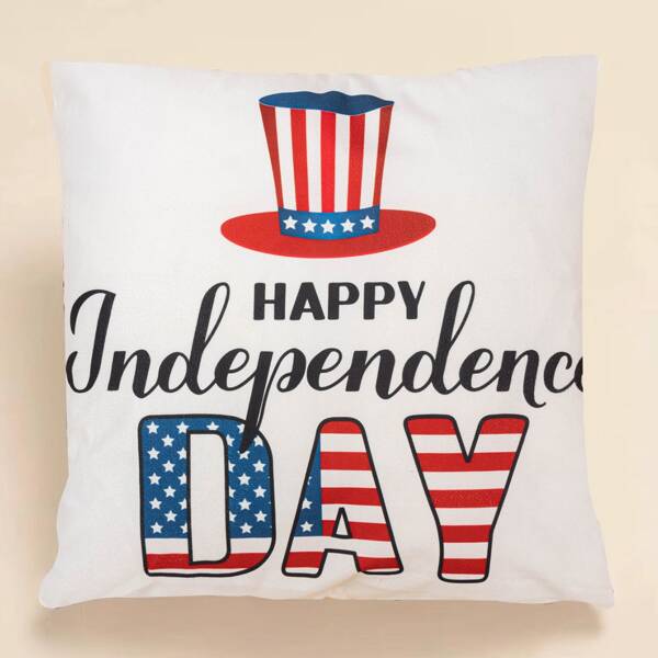 

Independence Day Pattern Cushion Cover Without Filler, Multicolor