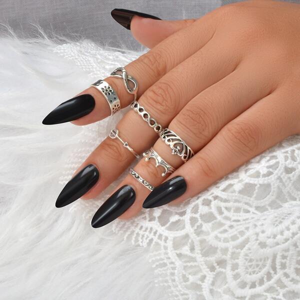 

7pcs Infinity Decor Ring, Silver