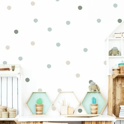 Dot Print DIY Wall Sticker, PVC Self Adhesive Wall Art Decal For Home Decor, Stickers, Wall Decal, Vinyl Decal For Home Decorations, Spring Decoration Items Refresh Your Home, Festival Decoration Stickers Gifts Birthday Graduation