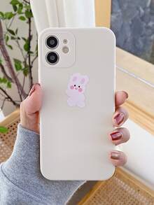 Cartoon Rabbit Print Phone Case - Beige - View 2