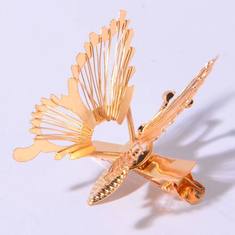 

1pc Butterfly Hair Clip, Gold