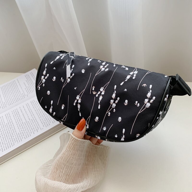 

Floral Crossbody Bag, Black