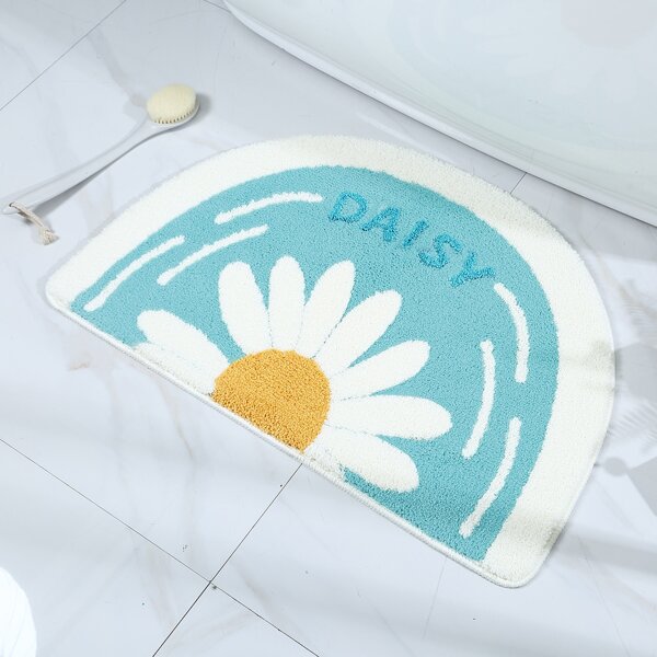 

Daisy Pattern Floor Mat, Green