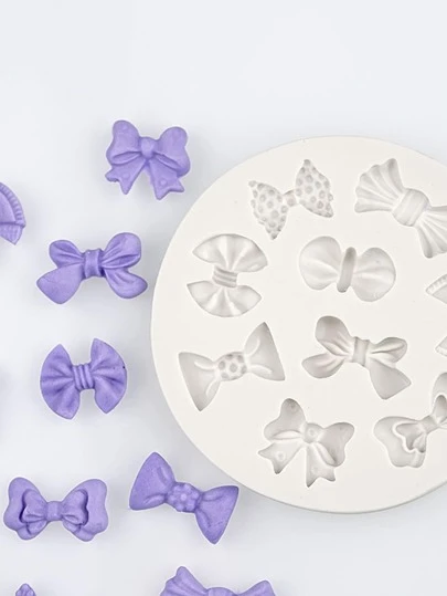 1pc Bowknots Silicone Fondant Molds Sugar Candy Cake Pop Bow Craft Molds For DIY Cake Decorating, Valentine's Day Party, Home Decor, Home Gifts