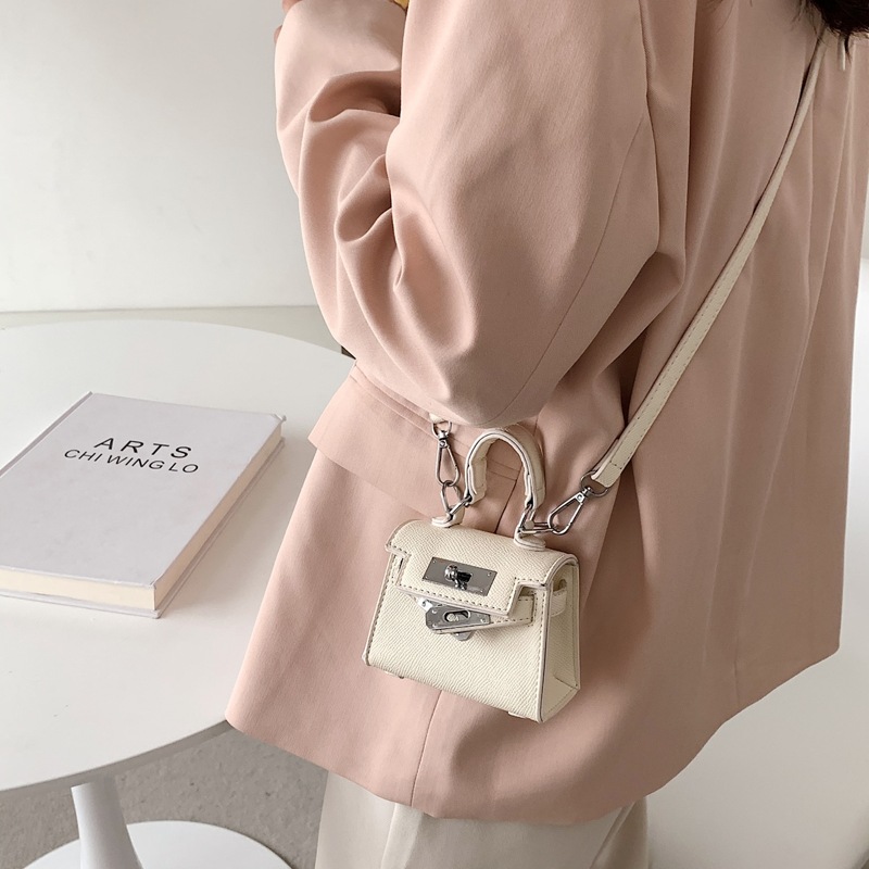 

Mini Top Handle Satchel Bag, Beige