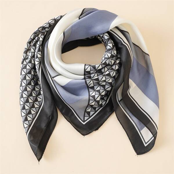 

Striped Print Bandana, Blue