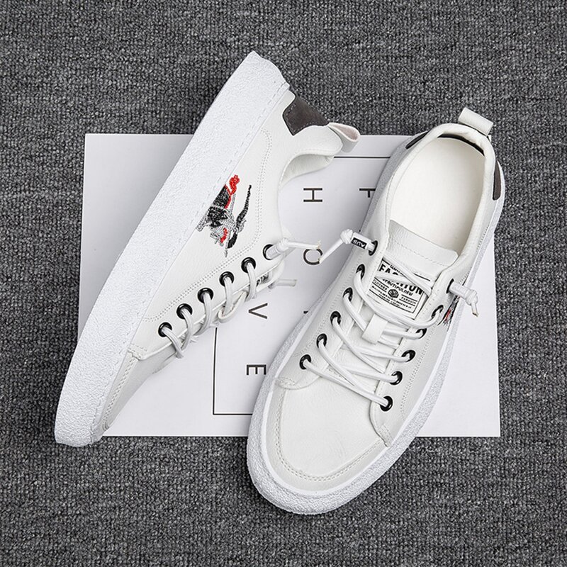 

Guys Embroidered Skate Shoes, White