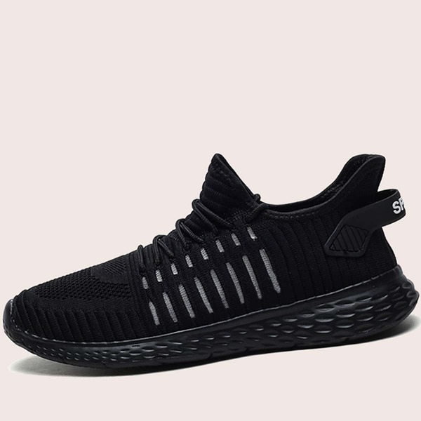 

Men Lace Up Decor Sneakers, Black