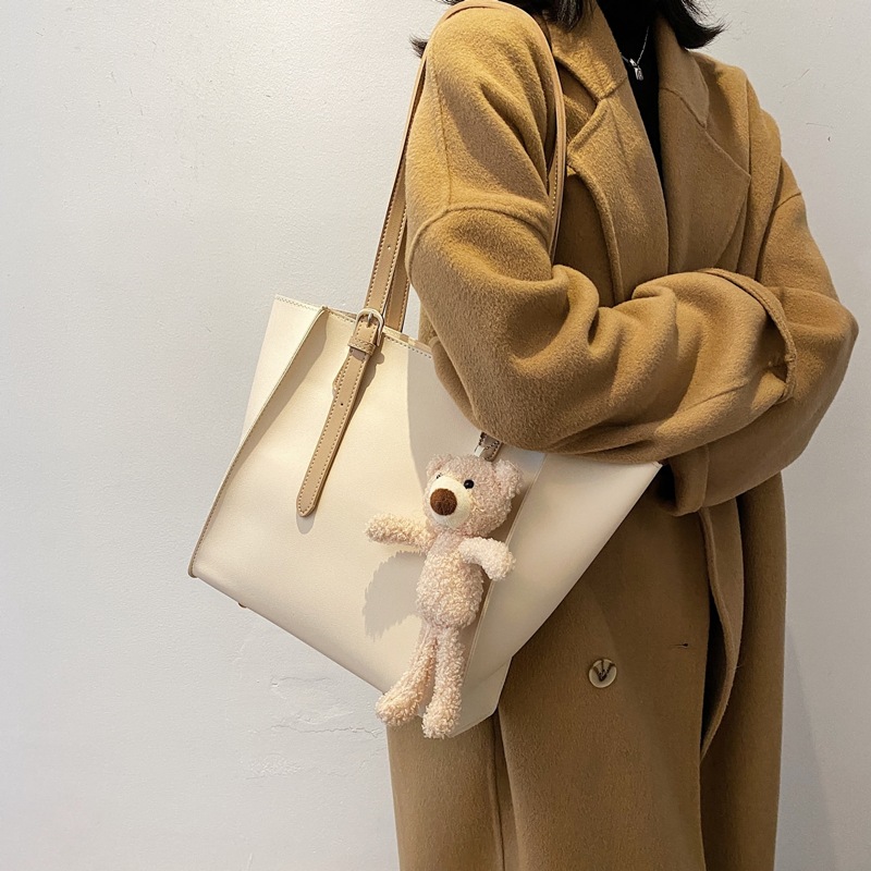 

Cartoon Charm Tote Bag, Beige