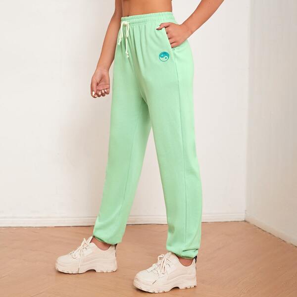 

Yin & Yang Embroidery Sweatpants, Green