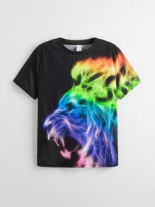 SHEIN Tween Boy Lion Print Tee