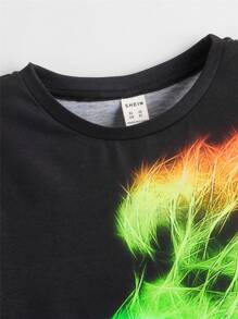 SHEIN Tween Boy Lion Print Tee