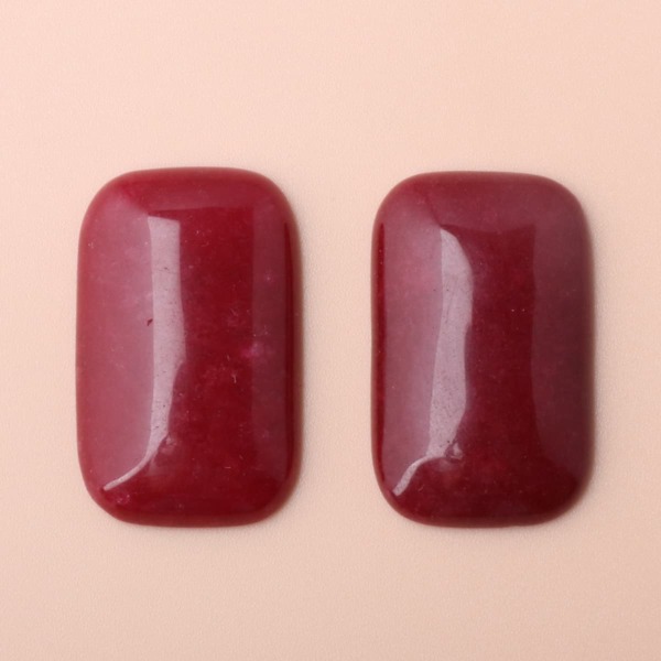 

2pcs Stone DIY Jewelry Accessory, Red
