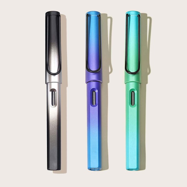 

3pcs Fountain Pen Without Ink, Multicolor