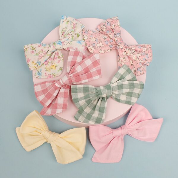 

6pcs Toddler Girls Bow Hair Clip, Multicolor