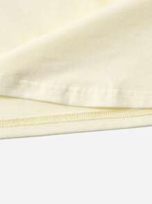 Muchica Áo thun Khối Màu Con số Giải trí - Màu be - Xem 4