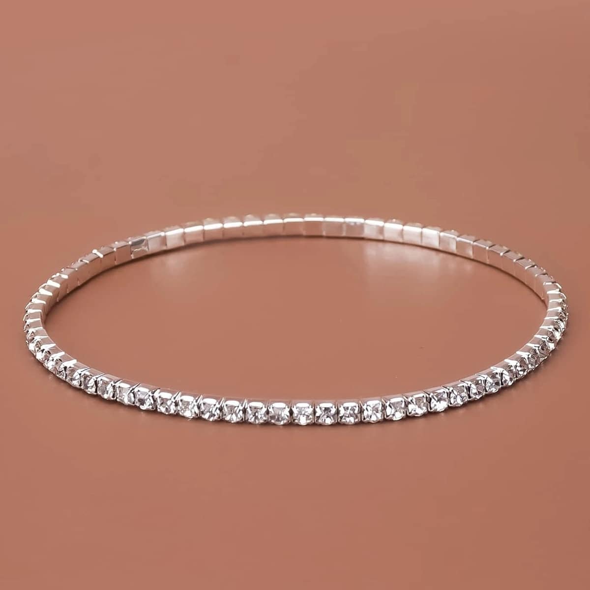 

1pc Rhinestone Bracelet, Silver