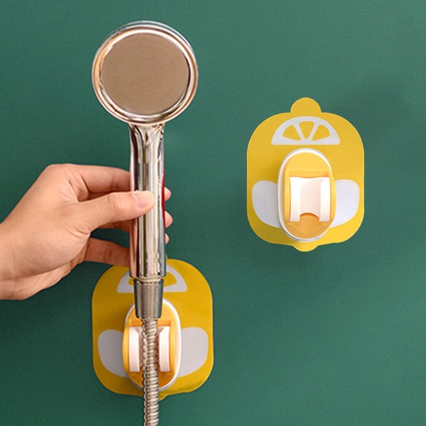 

1pc Lemon Shaped Shower Head Holder, Yellow