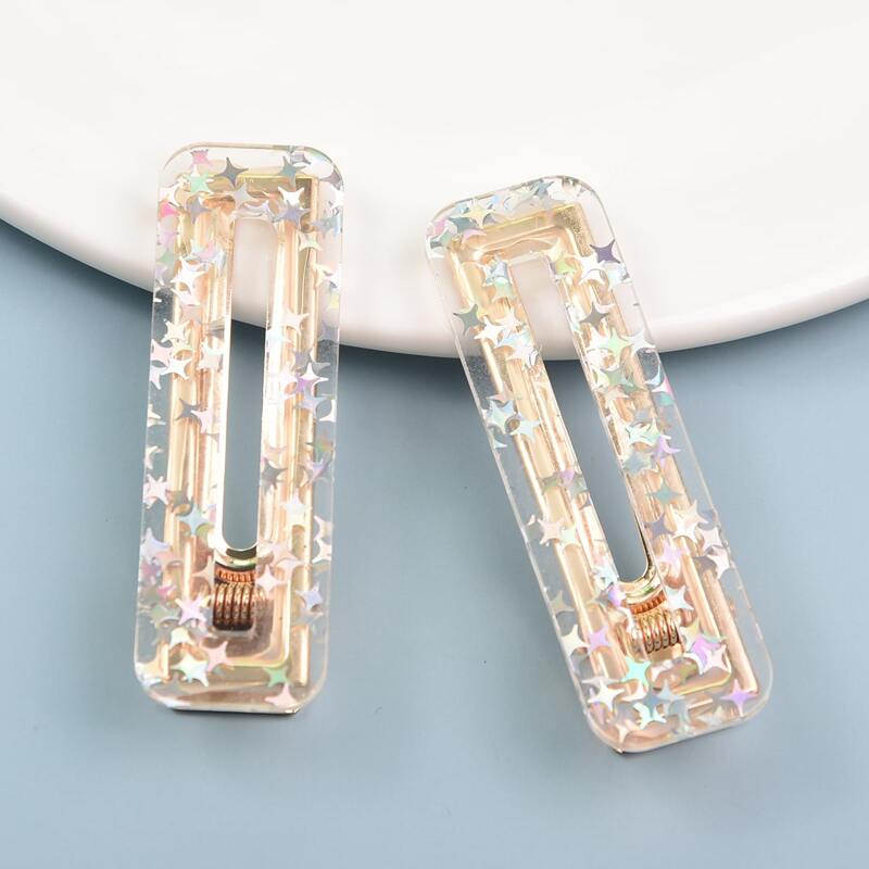 

2pcs Hair Clip Set, Multicolor