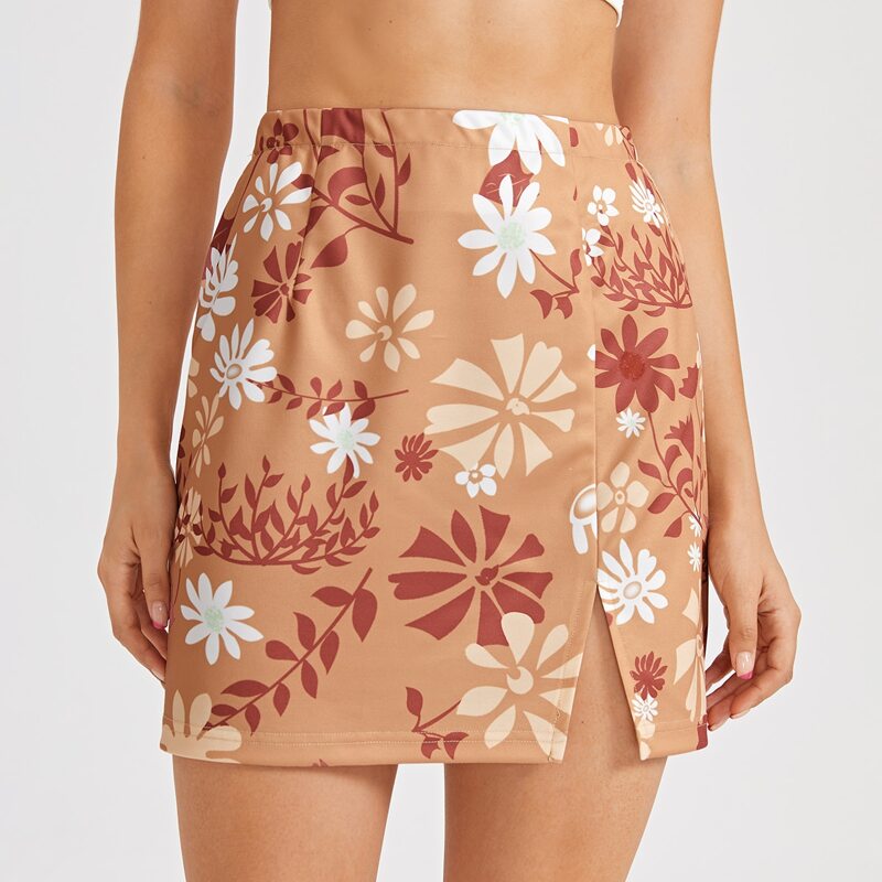 

Floral Graphic Skirt, Multicolor