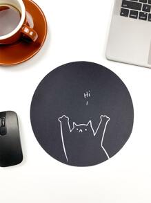 Alfombrilla de ratón redonda con gráfico de dibujos animados, alfombrilla de ratón de escritorio - Multicolor - Ver 3