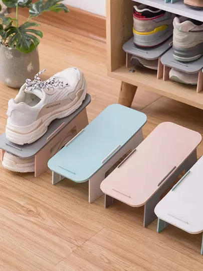 1pc Double Layer Random Shoes Storage Rack
