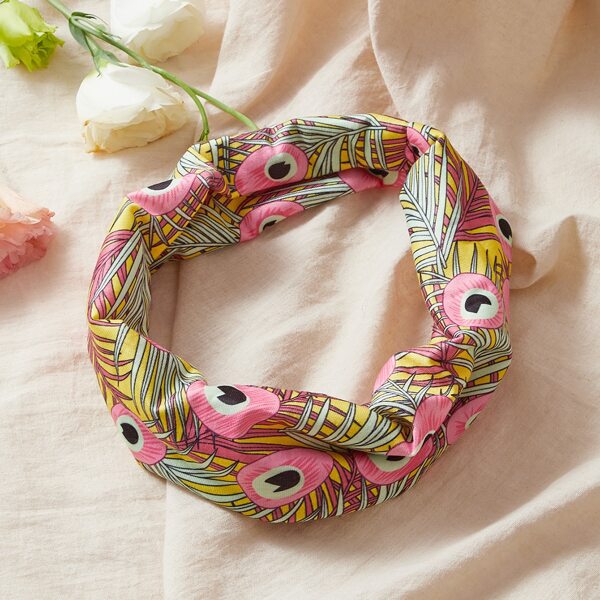 

Leaf Print Hair Band, Multicolor