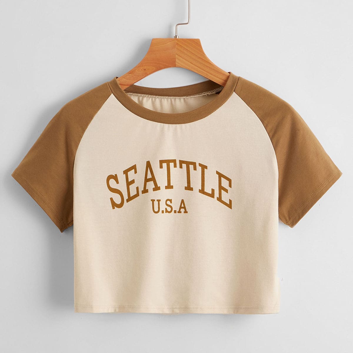 

Letter Baseball Crop Tee, Multicolor