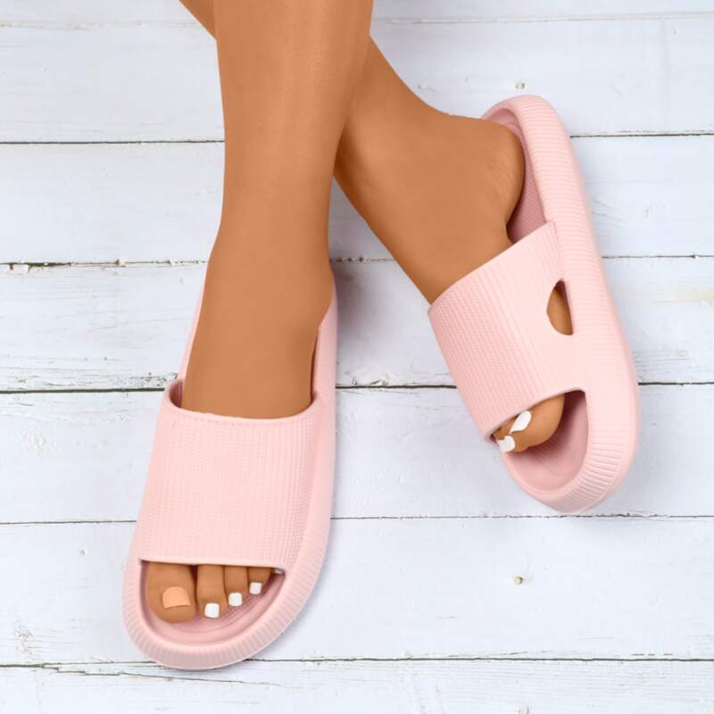 

Open Toe Minimalist Slides, Baby pink