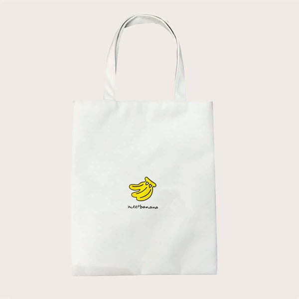 

Banana Graphic Shopper Bag, Beige